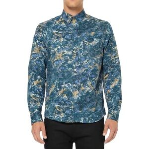 Acne Studios Isherwood Marble Print Shirt